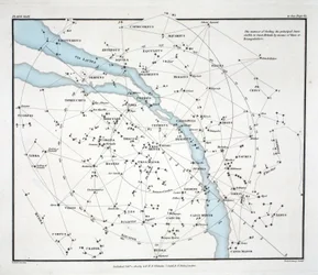 Carte montrant les principales étoiles visibles en Grande-Bretagne (Planche XXIX), tirée de 